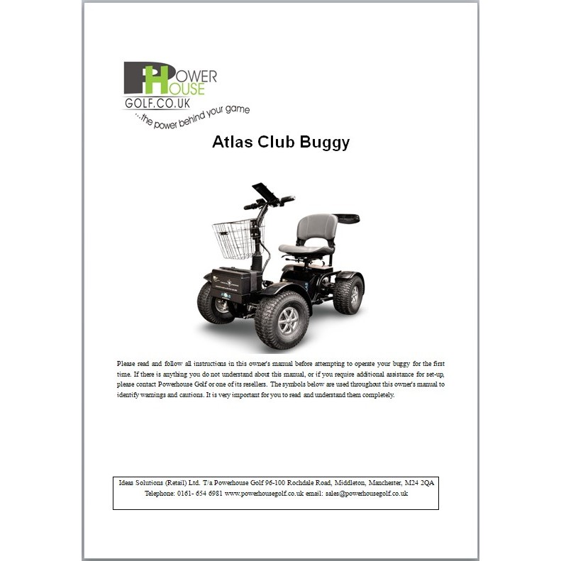 Instructions - Atlas Club Golf Buggy